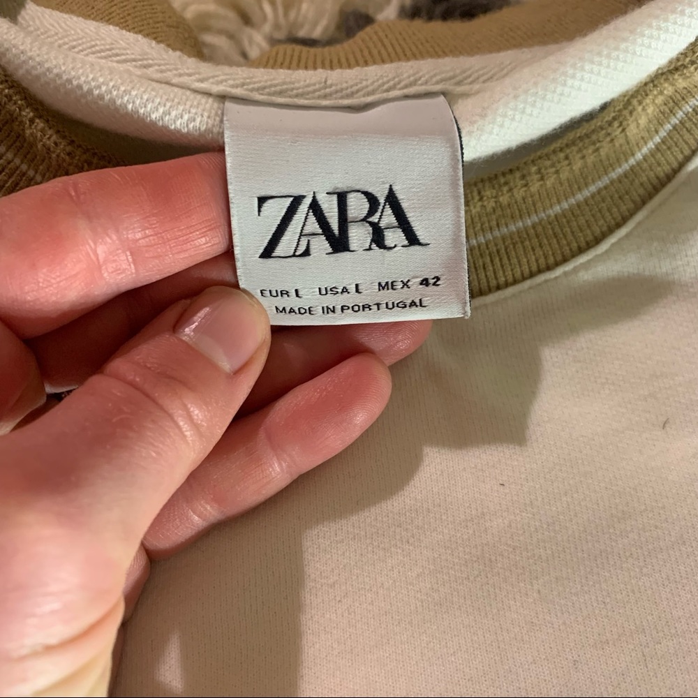 Zara White Sweater Size Large - Picture 3 of 4